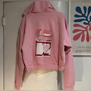 Boys lie pink graphic hoodie sz os